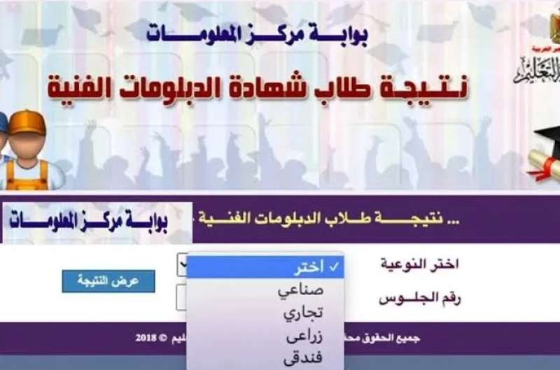 الآن.. عبر بوابة مركز المعلومات نتيجة الدبلومات الفنية 2024